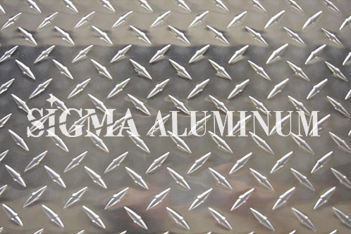 Placa de rodadura de diamante brillante de aluminio