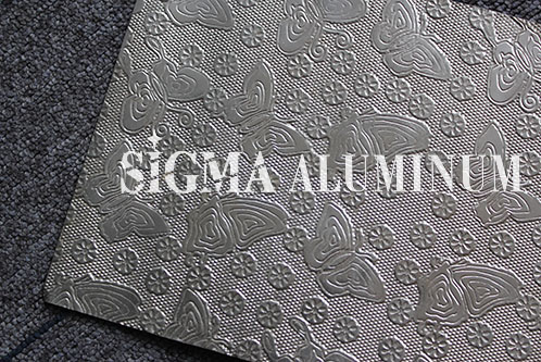 Lámina de aluminio gofrado con mariposa,Bobinas de aluminio con textura de mariposa.