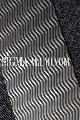 Aluminio gofrado con ondulación