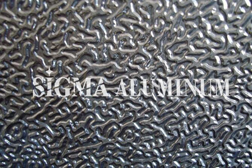 Aluminio gofrado con patrón de gusano